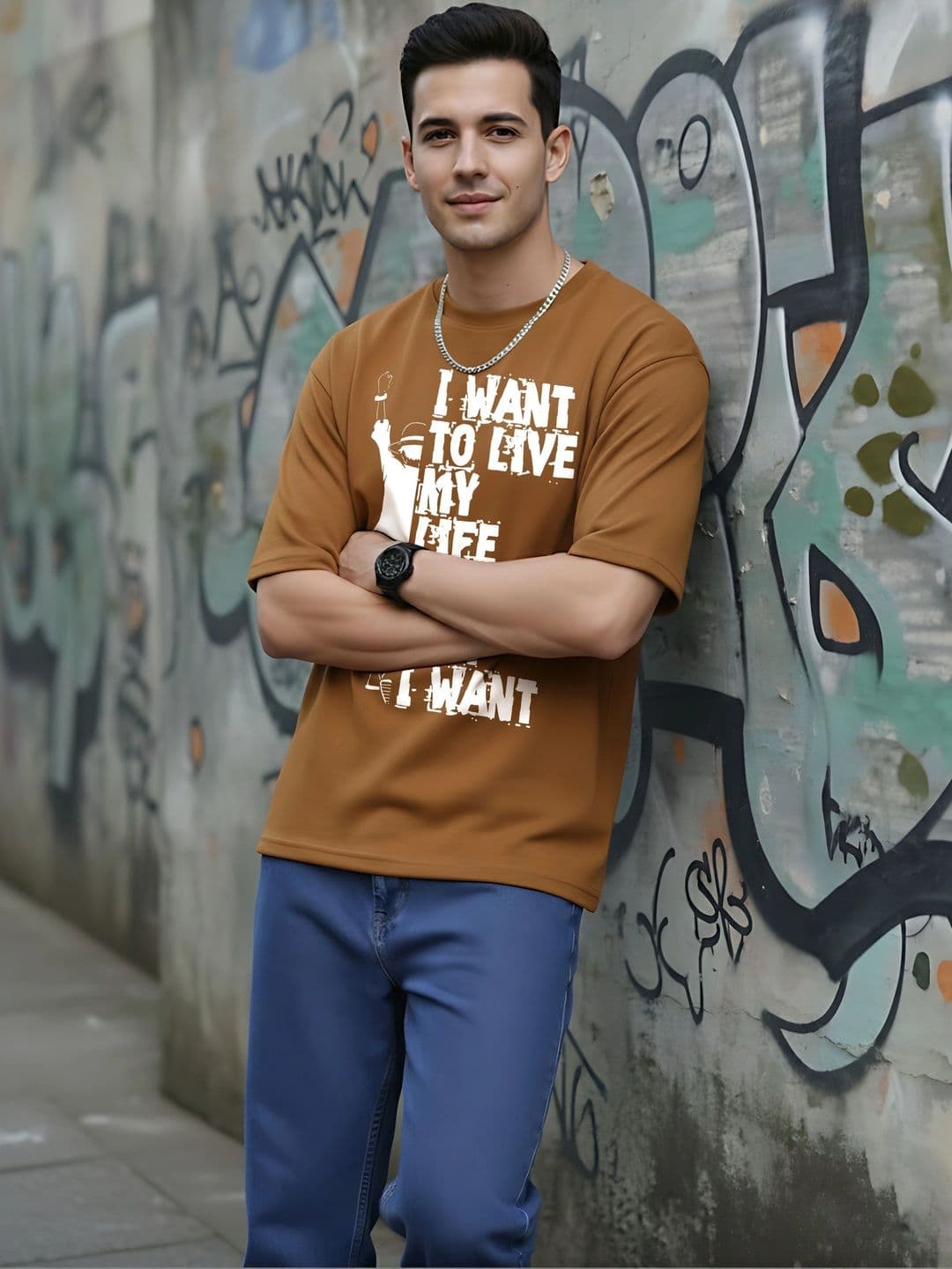 Moda Rapido Men Typography Printed T-shirt - view 1