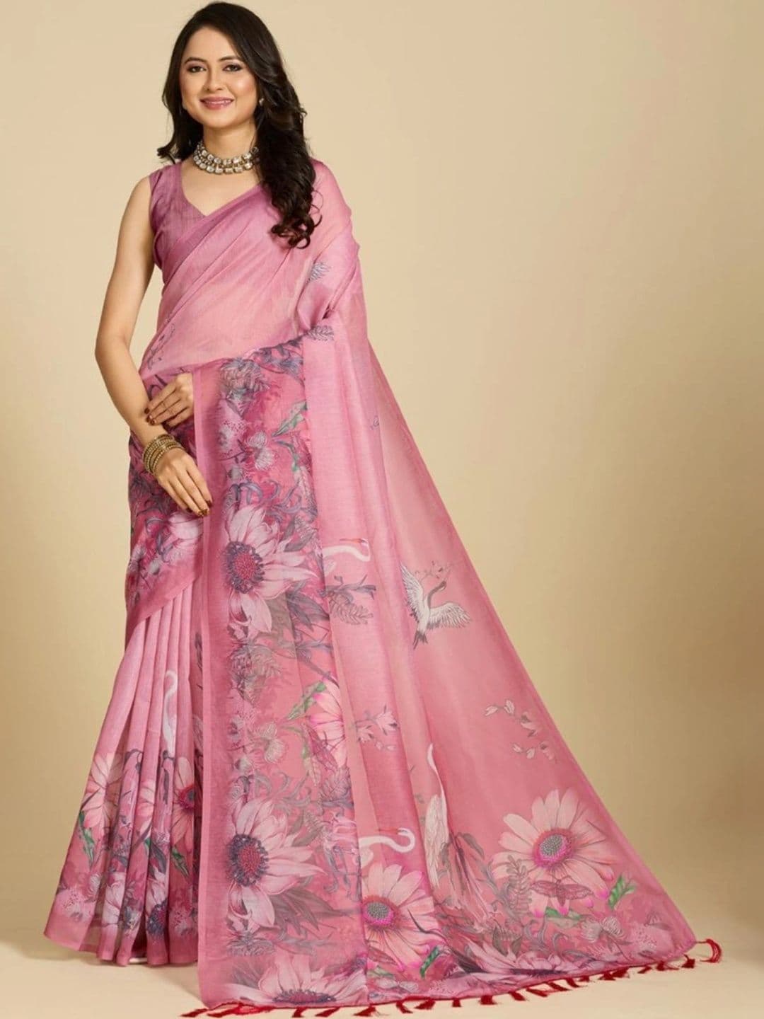 DIVASTRI Floral Designer Saree - view 1