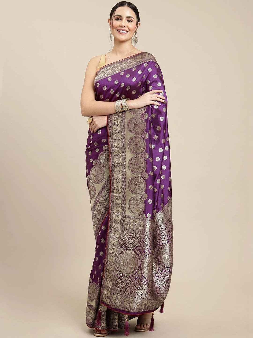 KALINI Woven Design Zari Art Silk Banarasi Saree - view 1