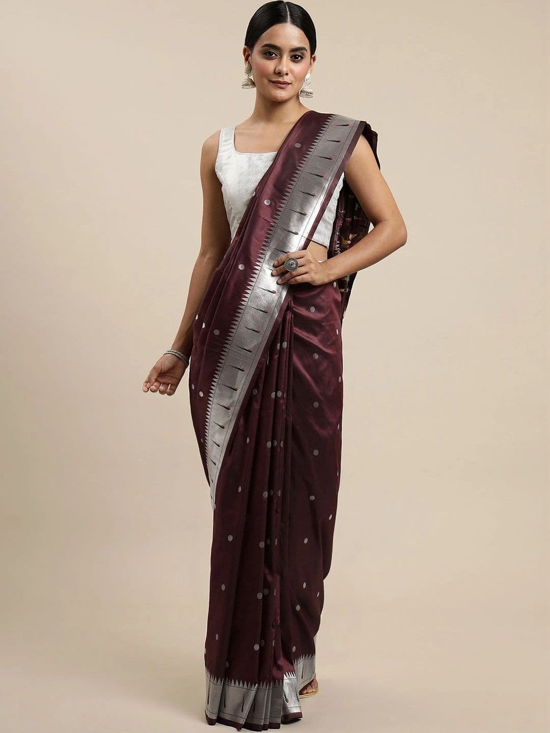 KALINI Women Woven Design Zari Paithani Saree - view 1