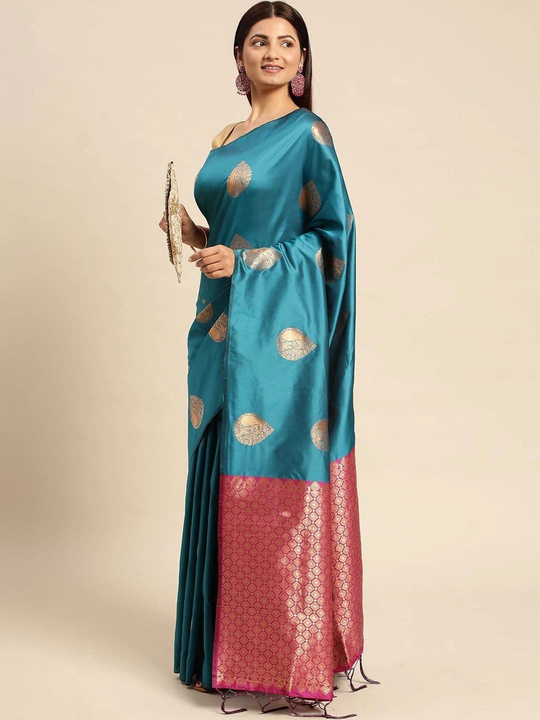 Dhaaga Ghar Woven Design Zari Art Silk Banarasi Saree thumbnail 7