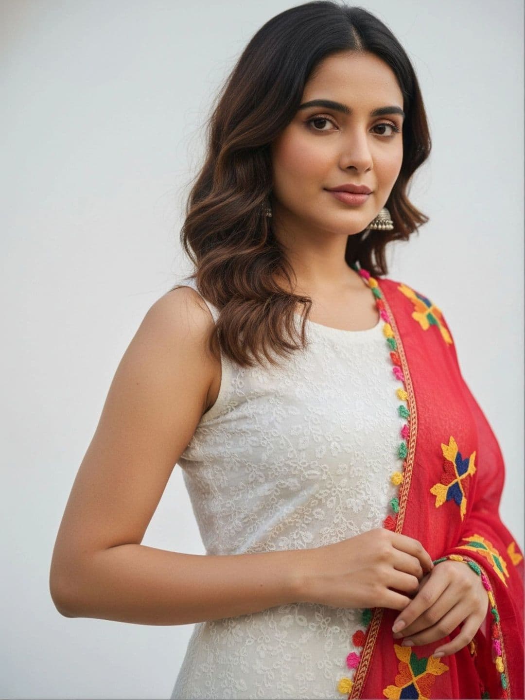 IVAARA Ethnic Motifs Embroidered Dupatta with Thread Work thumbnail 2