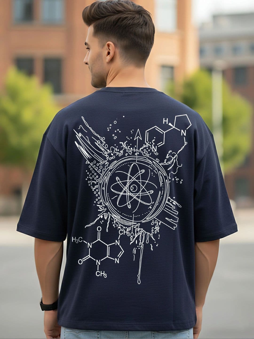 Moda Rapido Men Printed Drop-Shoulder Sleeves T-shirt thumbnail 4