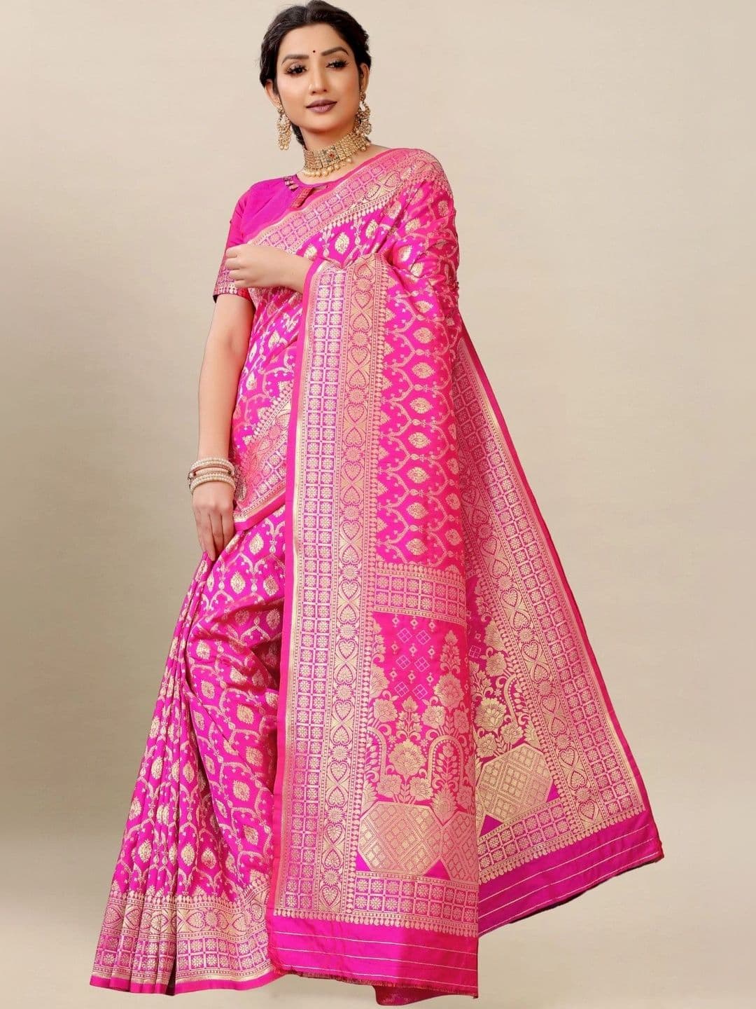 KALINI Woven Design Zari Art Silk Banarasi Saree thumbnail 6