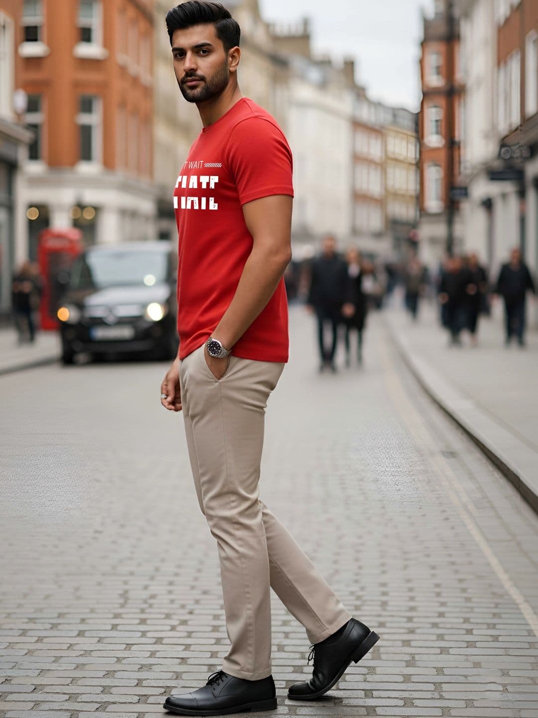 Moda Rapido Men Typography Printed T-shirt thumbnail 3