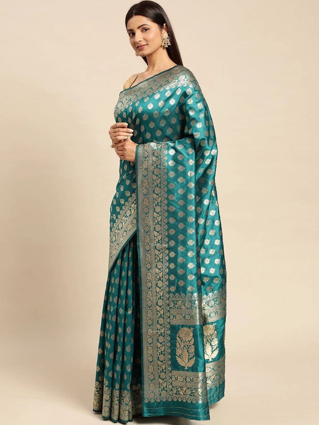 Dhaaga Ghar Woven Design Zari Art Silk Banarasi Saree thumbnail 7