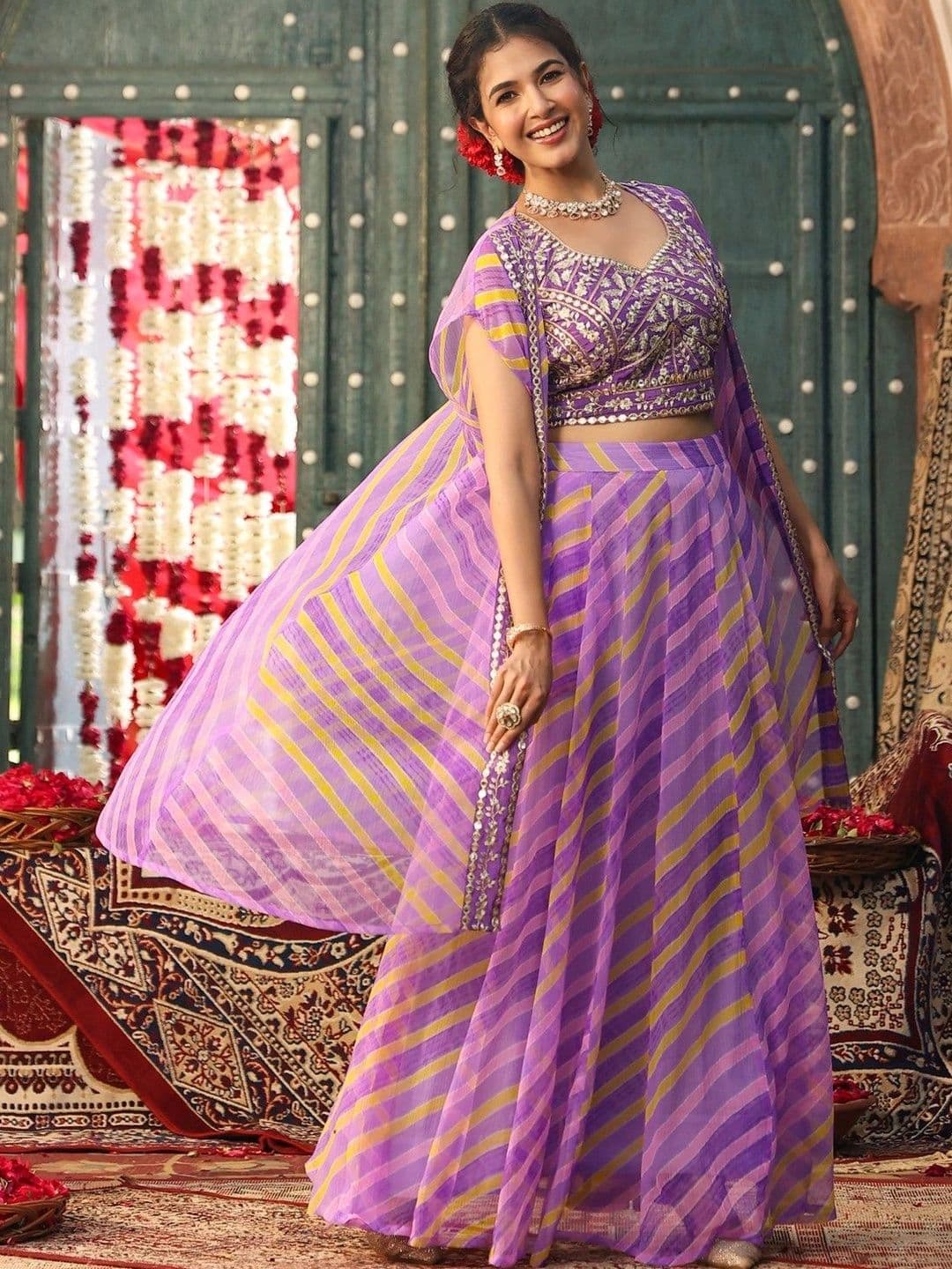 SCAKHI Embroidered Ready to Wear Lehenga & thumbnail 4
