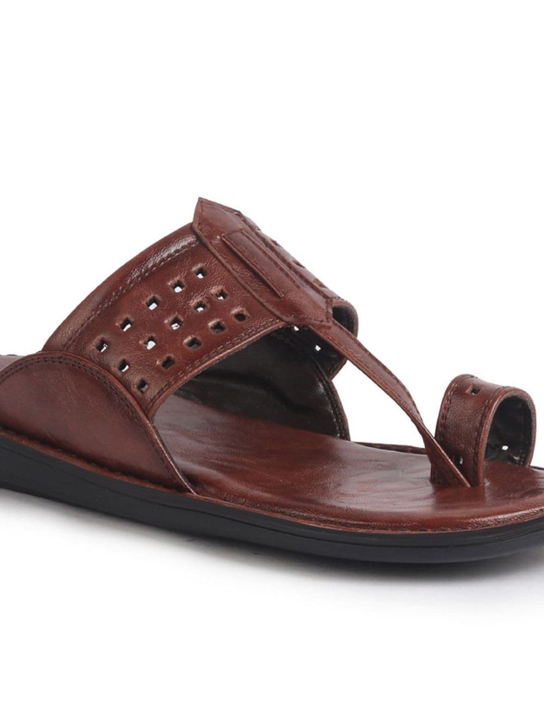 FAUSTO Men Outfit Kolhapuri Toe Ring Strap Ortho Ultra Lightweight Slip On Sandals thumbnail 4