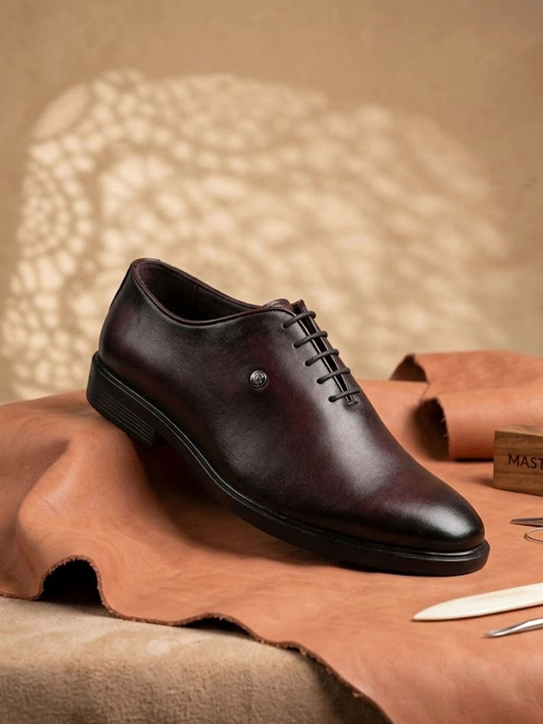 House of Pataudi Men Pointed Toe Lace-Ups Formal Oxfords thumbnail 7
