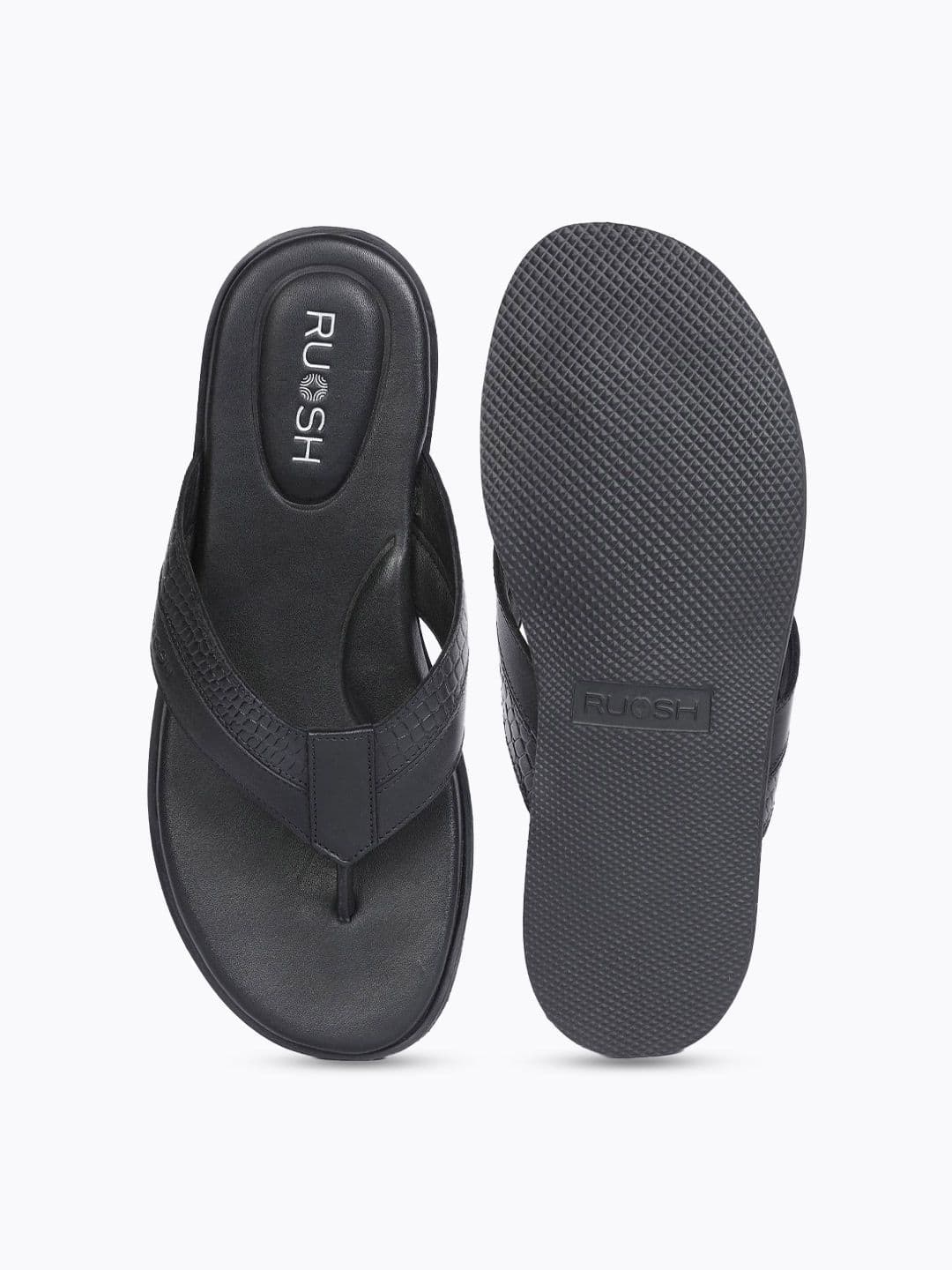 Ruosh Men Leather Slip-On Core Sandals thumbnail 6