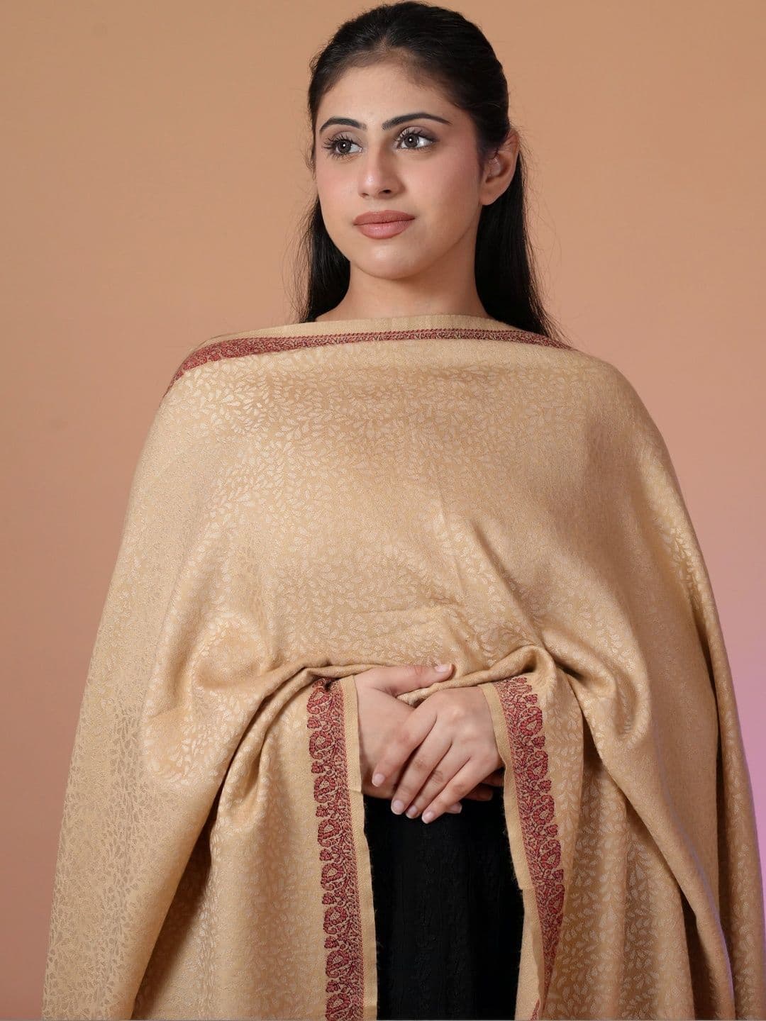 S.T. Women Woven Design Acrylic Shawl thumbnail 4