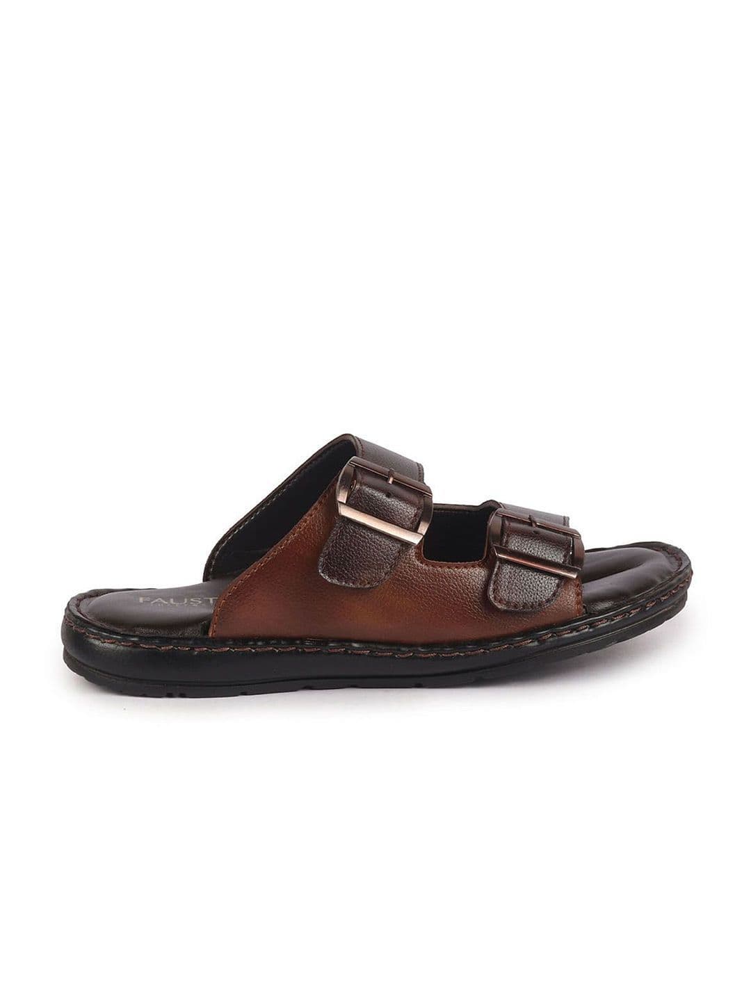 FAUSTO Men PU Comfort Sandals With Buckle Details thumbnail 3