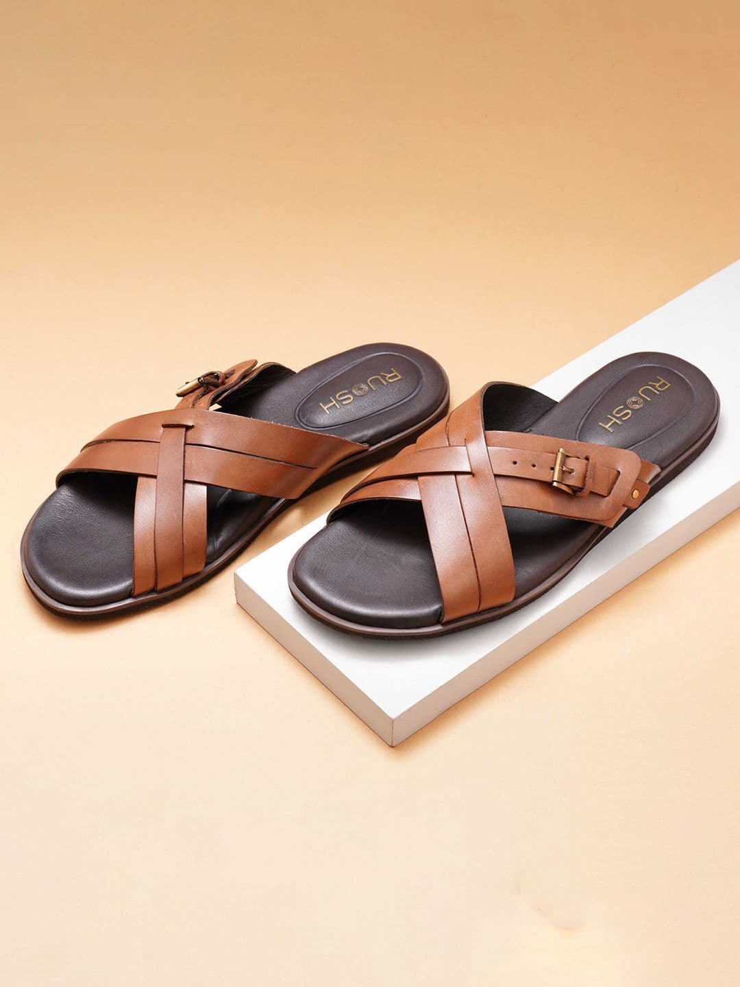 Ruosh Men Leather Comfort Sandals thumbnail 6