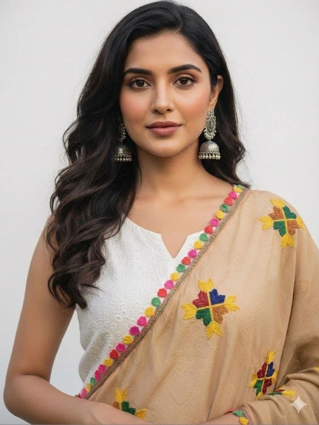 IVAARA Ethnic Motifs Embroidered Dupatta with Thread Work thumbnail 2