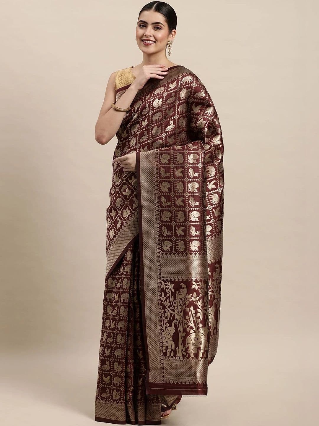 KALINI Woven Design Zari Art Silk Banarasi Saree - view 1