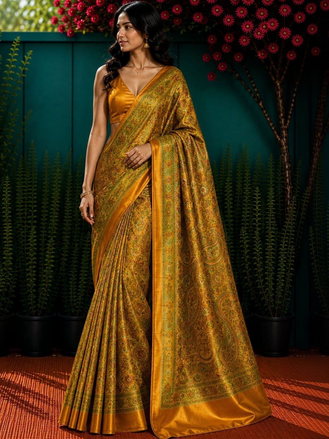 Anouk Paisley Art Silk Designer Saree - view 1
