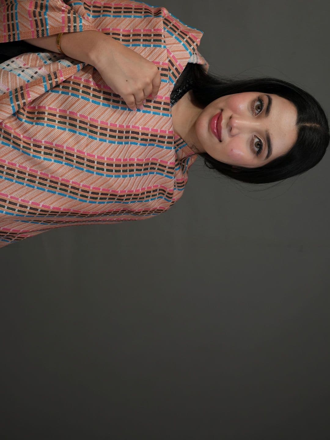 SHIFNEEN Women Geometric Woven Design Acrylic Shawl thumbnail 3