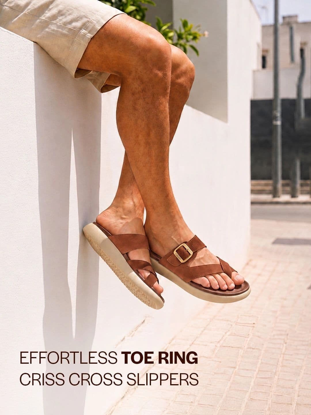 FAUSTO Men Men Toe Ring Buckle Strap Side Stitched Waterproof Sandals thumbnail 4