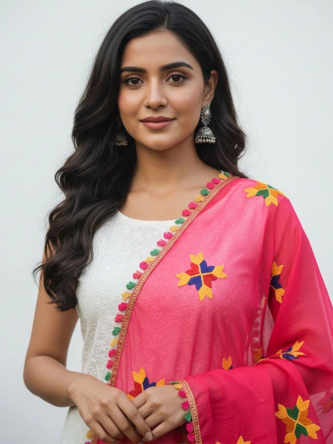 IVAARA Ethnic Motifs Embroidered Dupatta with Thread Work thumbnail 2