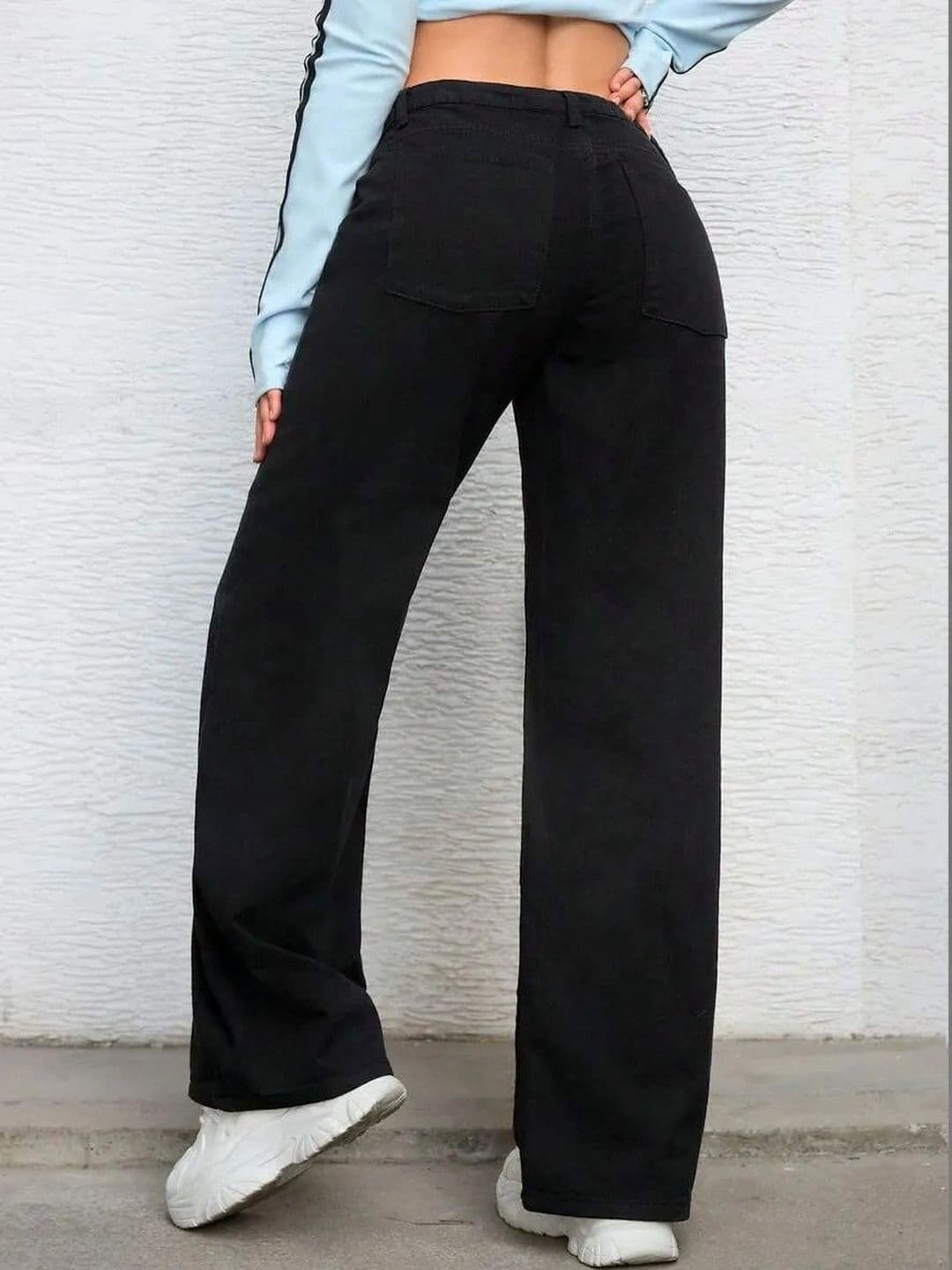 Mast & Harbour Women Comfort Wide Leg High-Rise Stretchable Jeans thumbnail 3