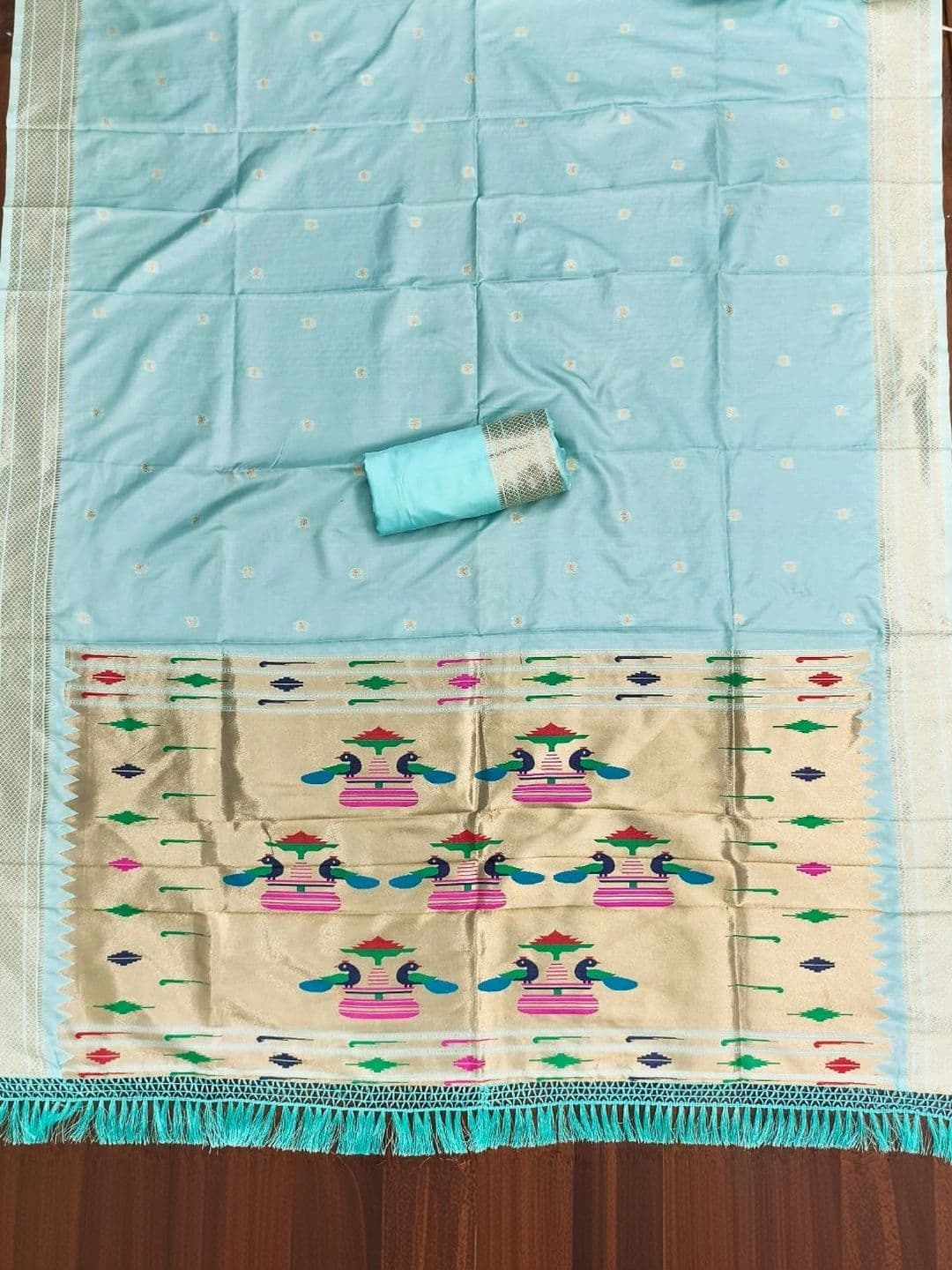 KALINI Pure Silk Unstitched Dress Material thumbnail 4