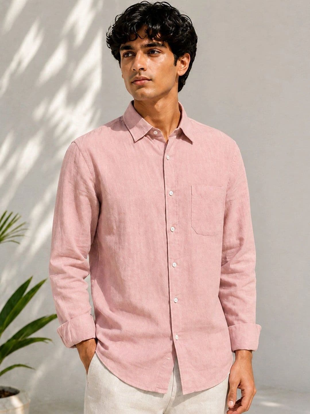 HERE&NOW Men Comfort Semi Sheer Casual Shirt thumbnail 6