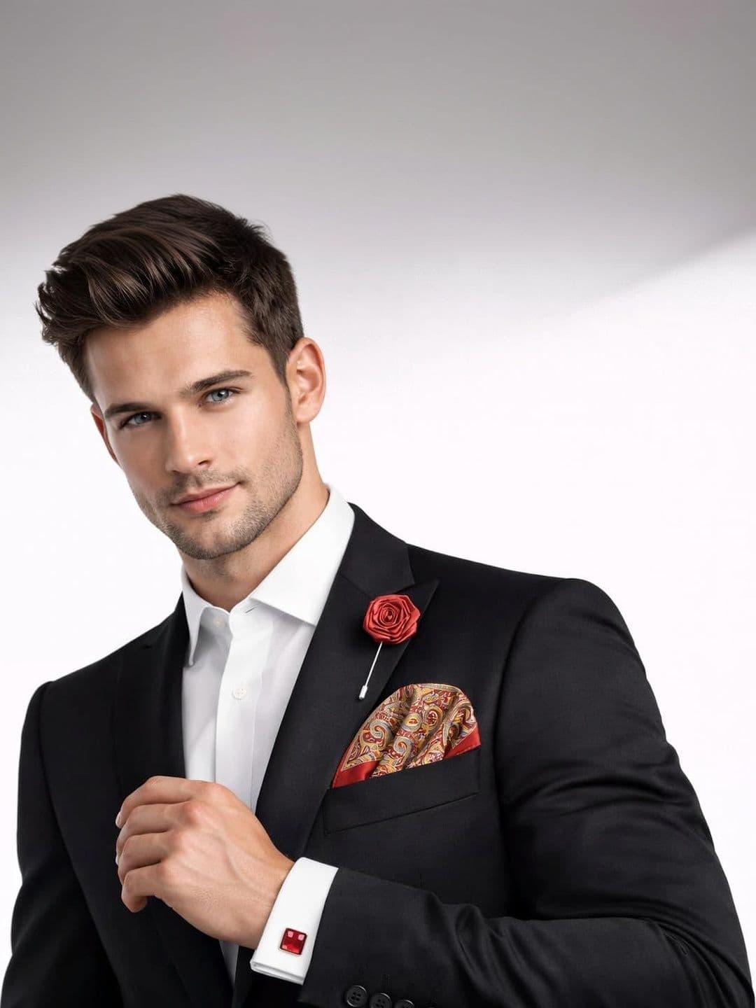 AACHINO Men Printed Ascot Tie thumbnail 3