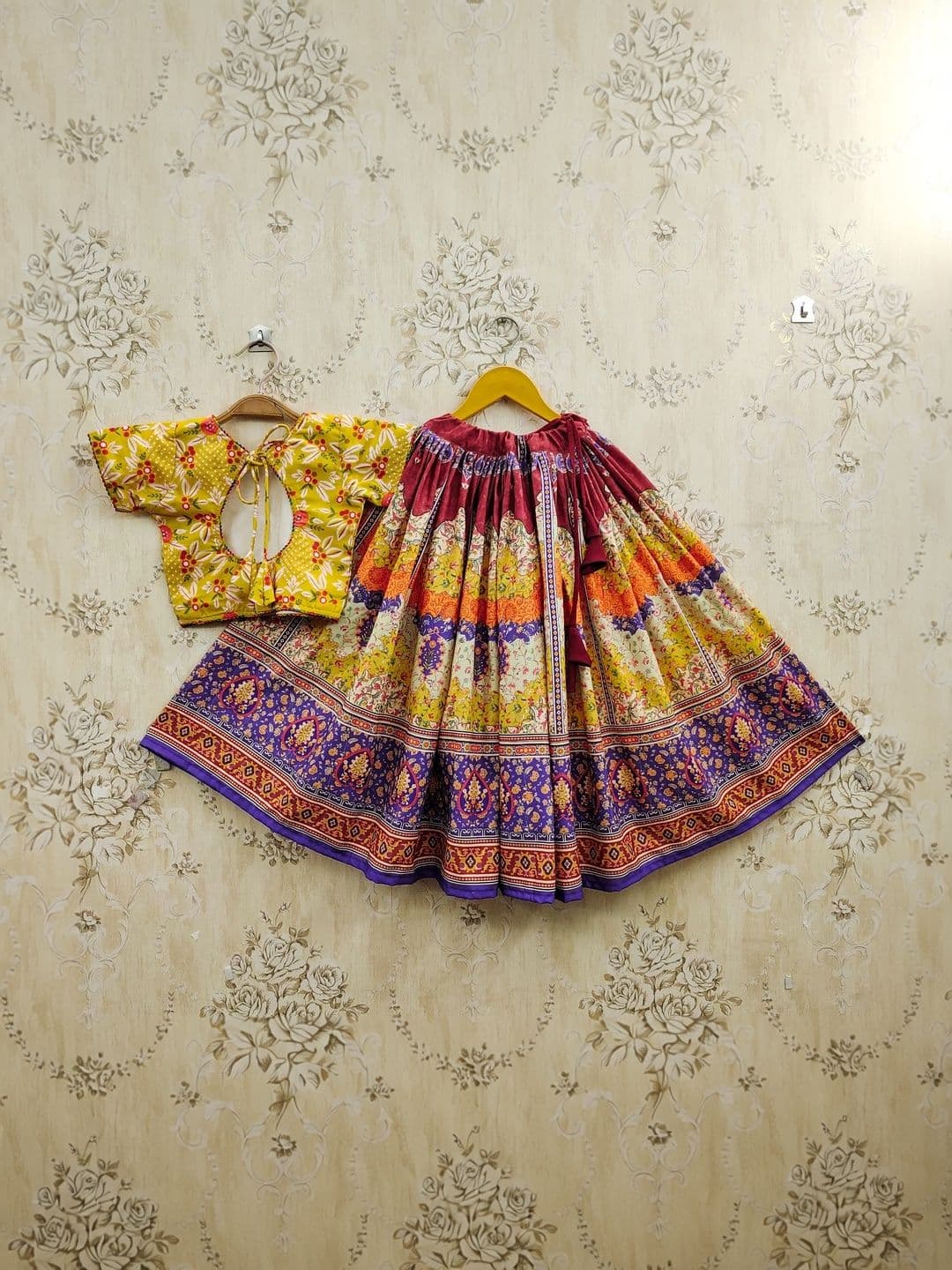 KALINI Girls Printed Ready to Wear Lehenga Set thumbnail 3