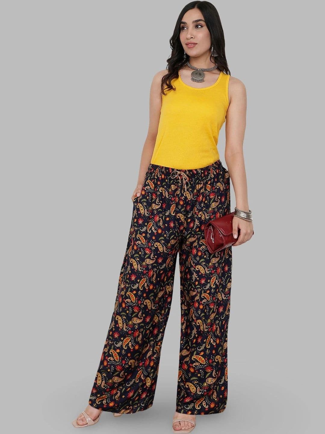 Moda Rapido X Gracit Women Paisley Printed Ethnic Palazzos thumbnail 5