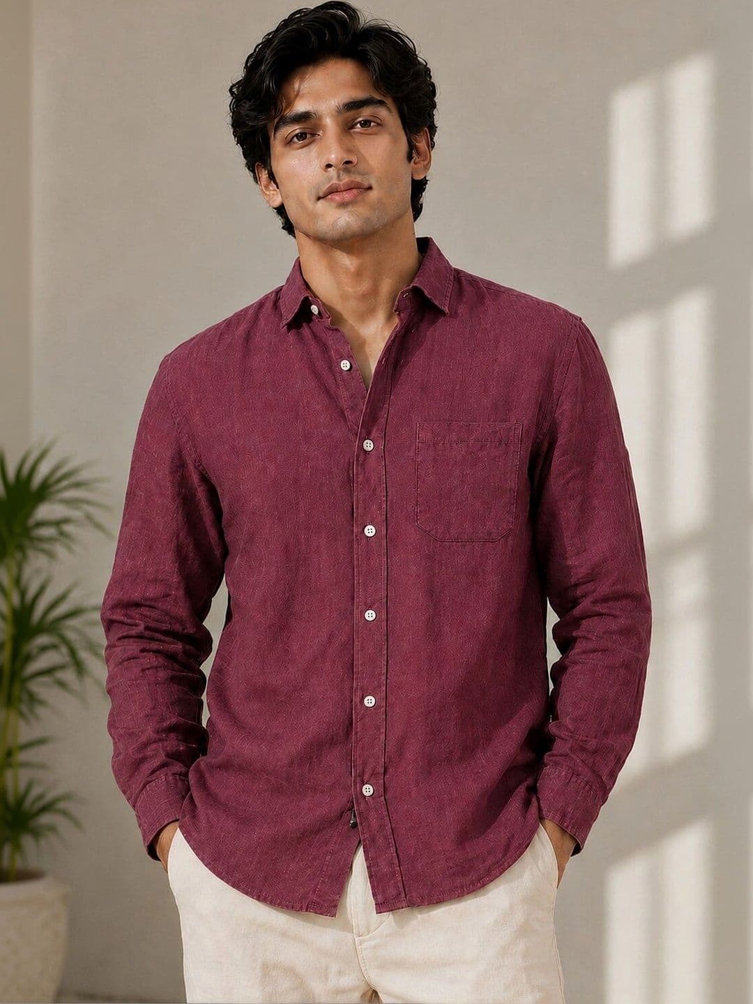 HERE&NOW Men Comfort Semi Sheer Casual Shirt - view 1