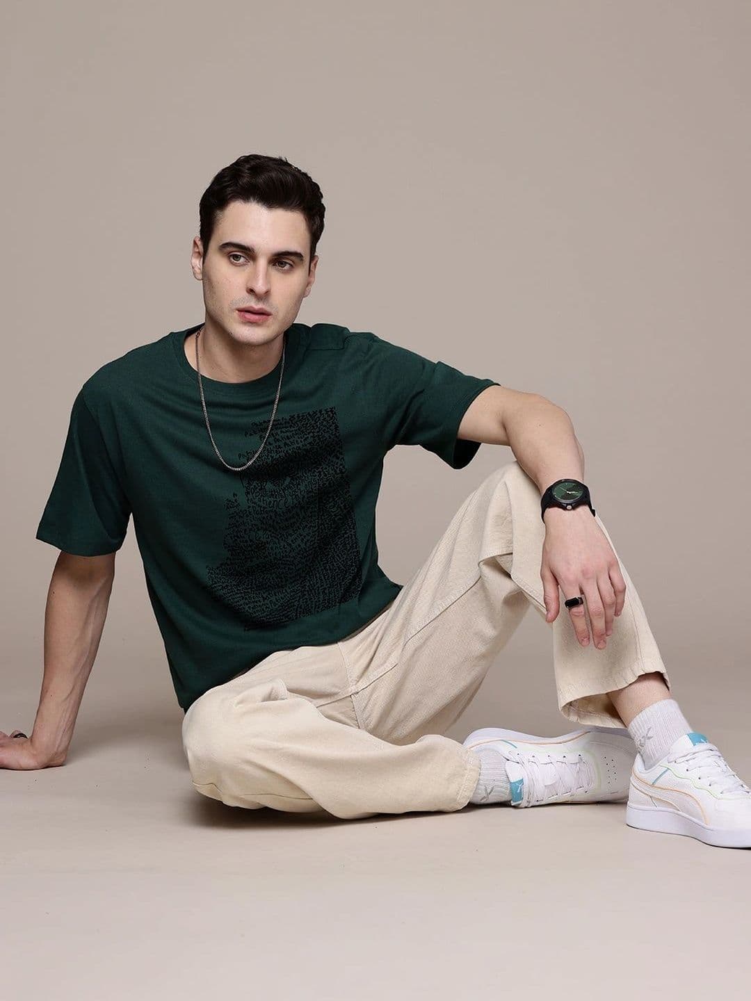 Moda Rapido Men Typography Printed T-shirt thumbnail 2
