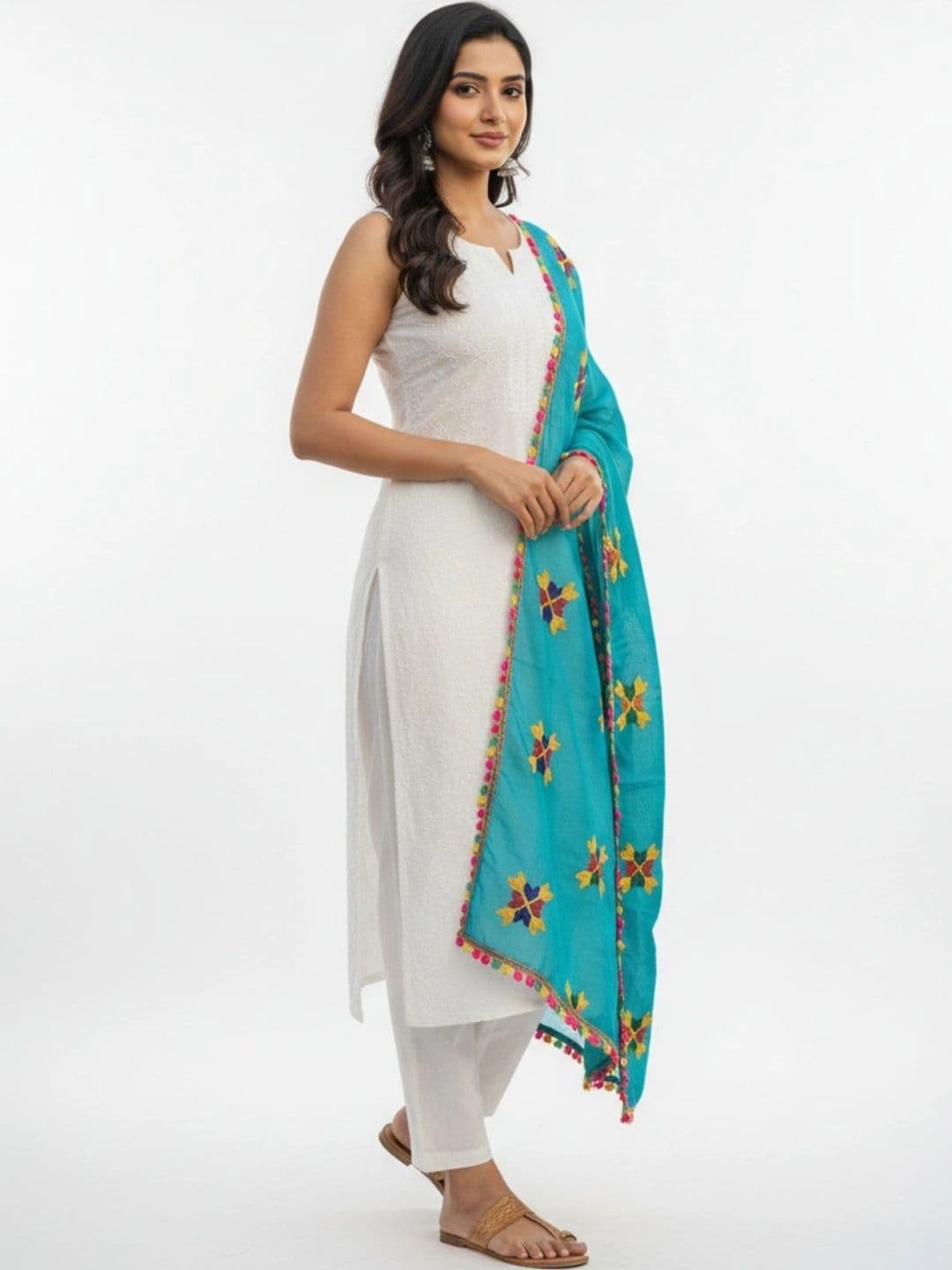 IVAARA Ethnic Motifs Embroidered Dupatta with Thread Work thumbnail 2