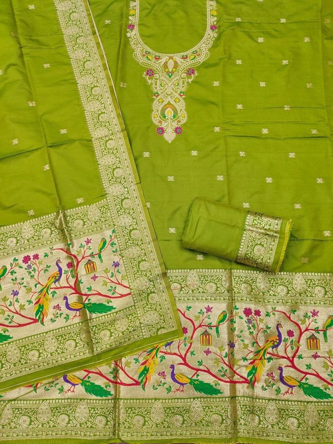 Dhaaga Ghar Pure Silk Unstitched Dress Material thumbnail 4