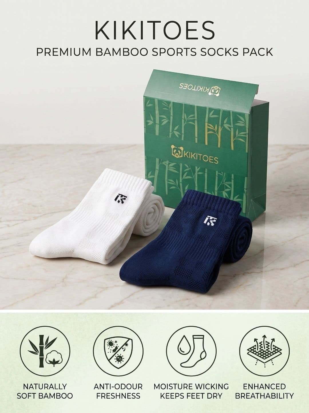 Kikitoes Men Pack of 2 Assorted Ankle Length Socks thumbnail 5