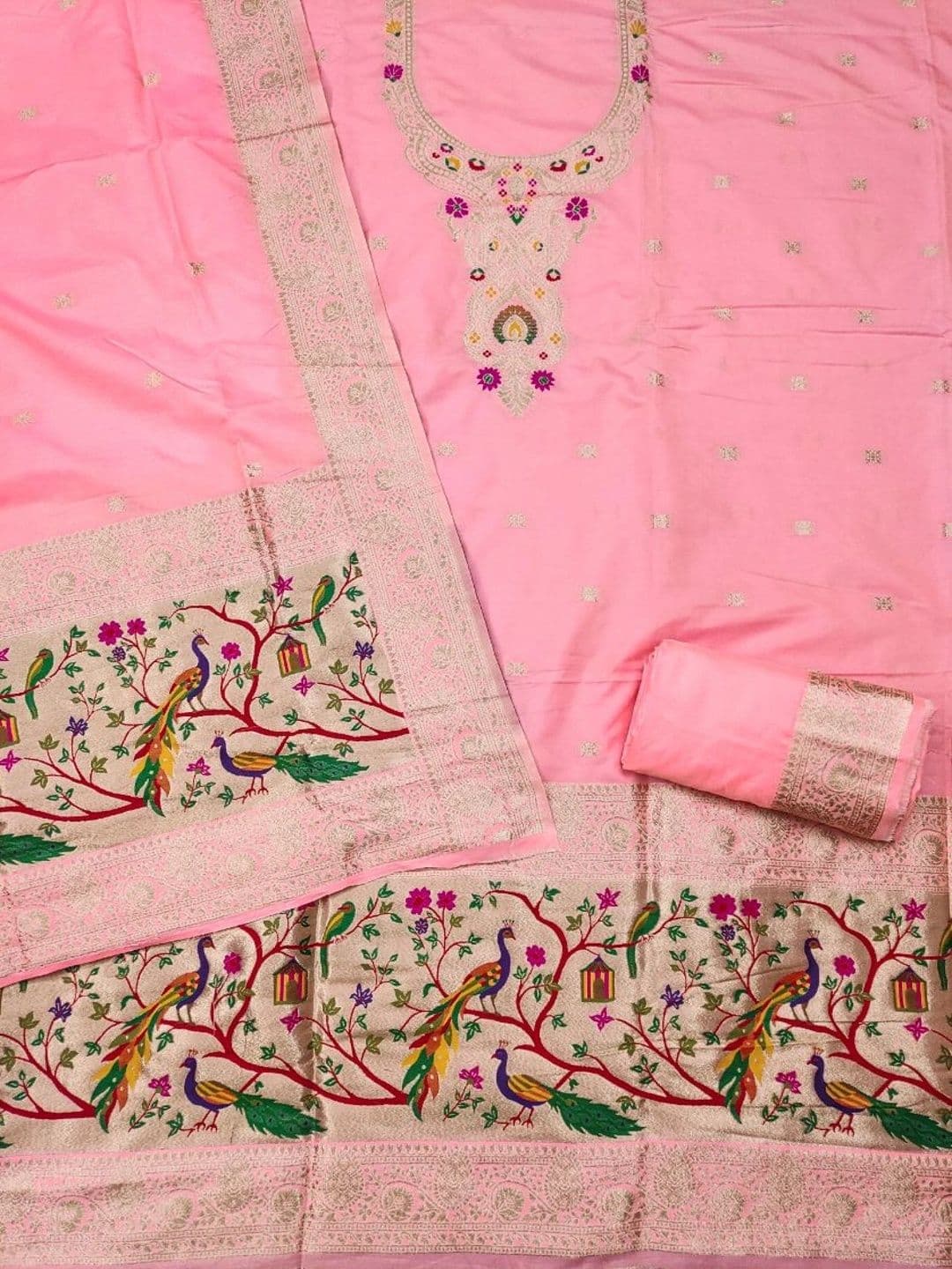 Dhaaga Ghar Pure Silk Unstitched Dress Material thumbnail 3