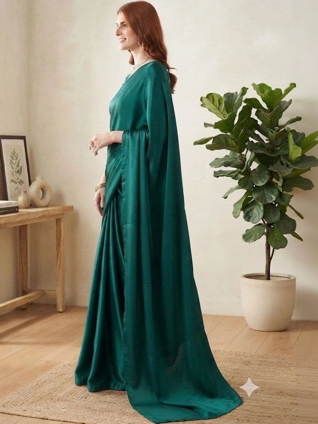 HERE&NOW Satin Saree thumbnail 5