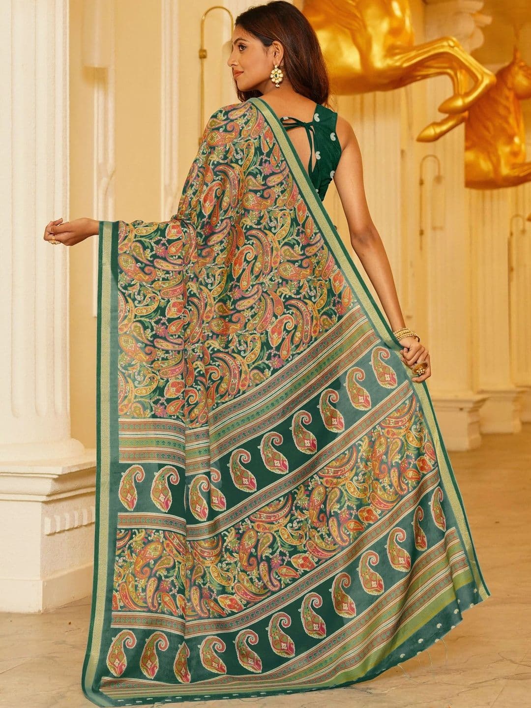 NARIVESH TRENDS Paisley Saree thumbnail 7