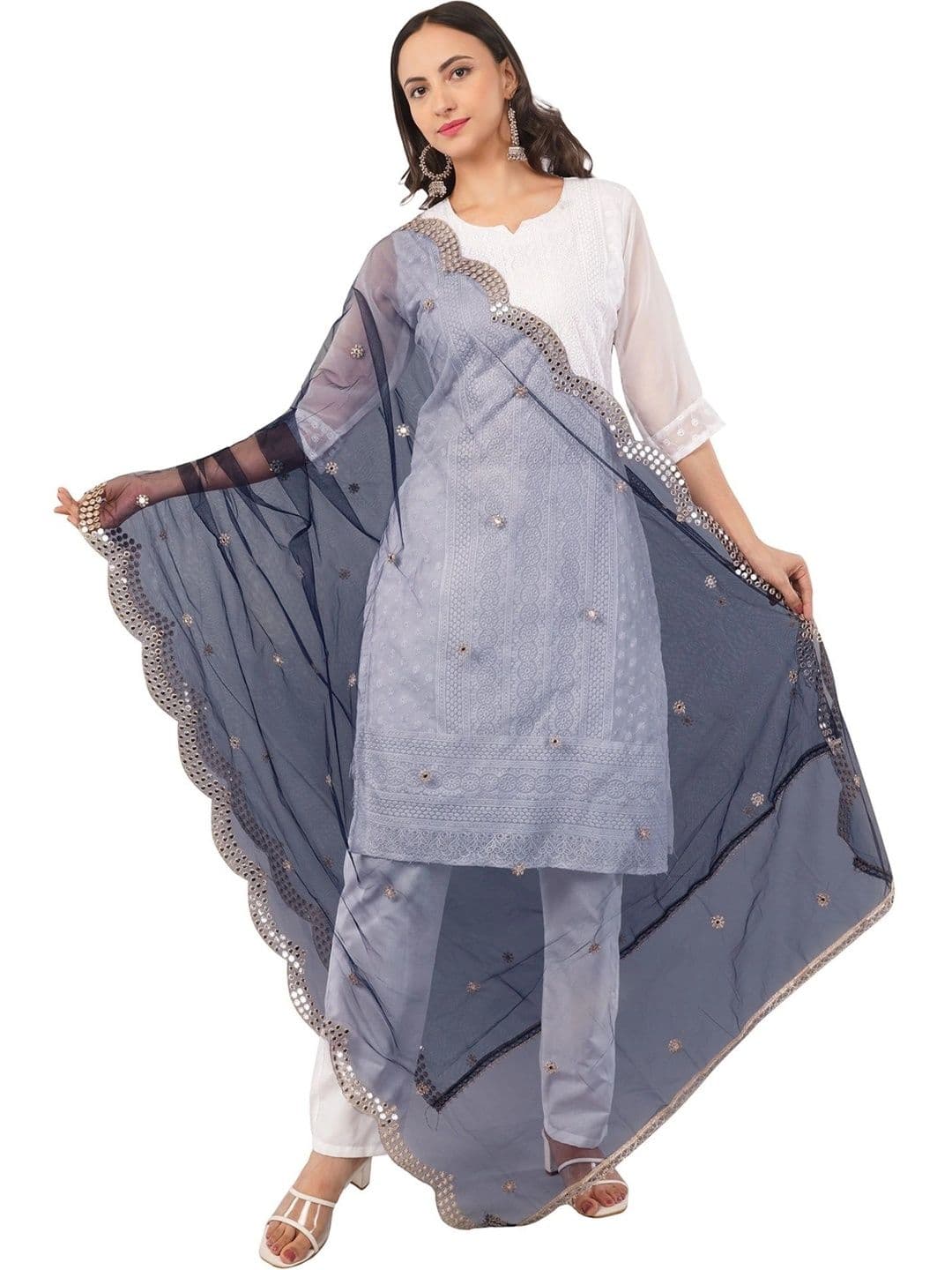 IVAARA Dupatta with Mirror Work - view 1