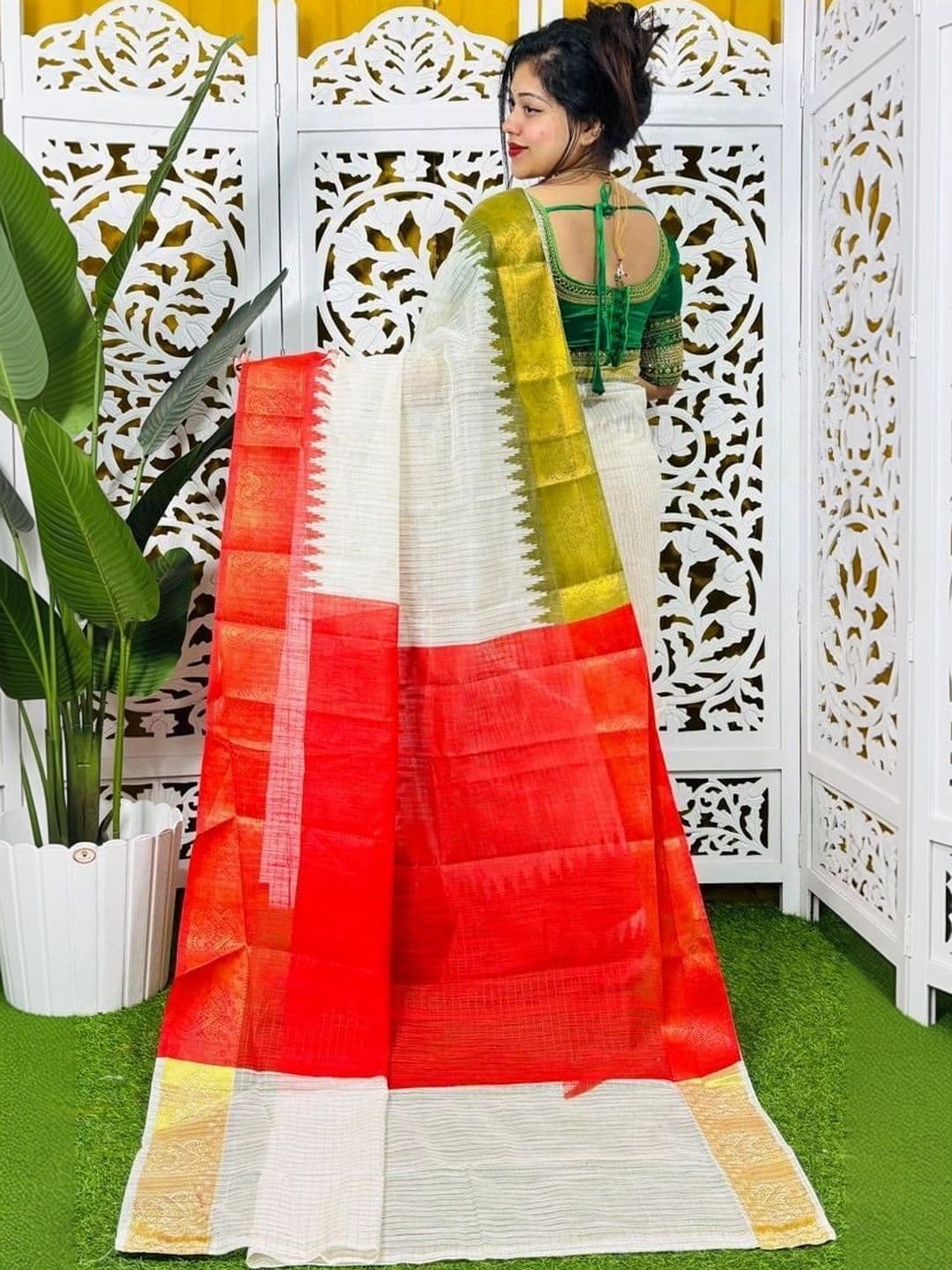 TWRIL Woven Design Zari Pure Cotton Saree thumbnail 2