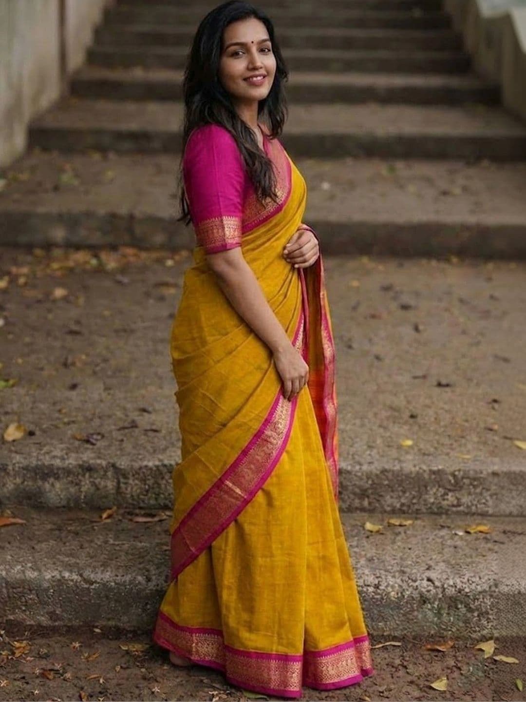 ALPENIKA Striped Zari Art Silk Mysore Silk Saree thumbnail 2