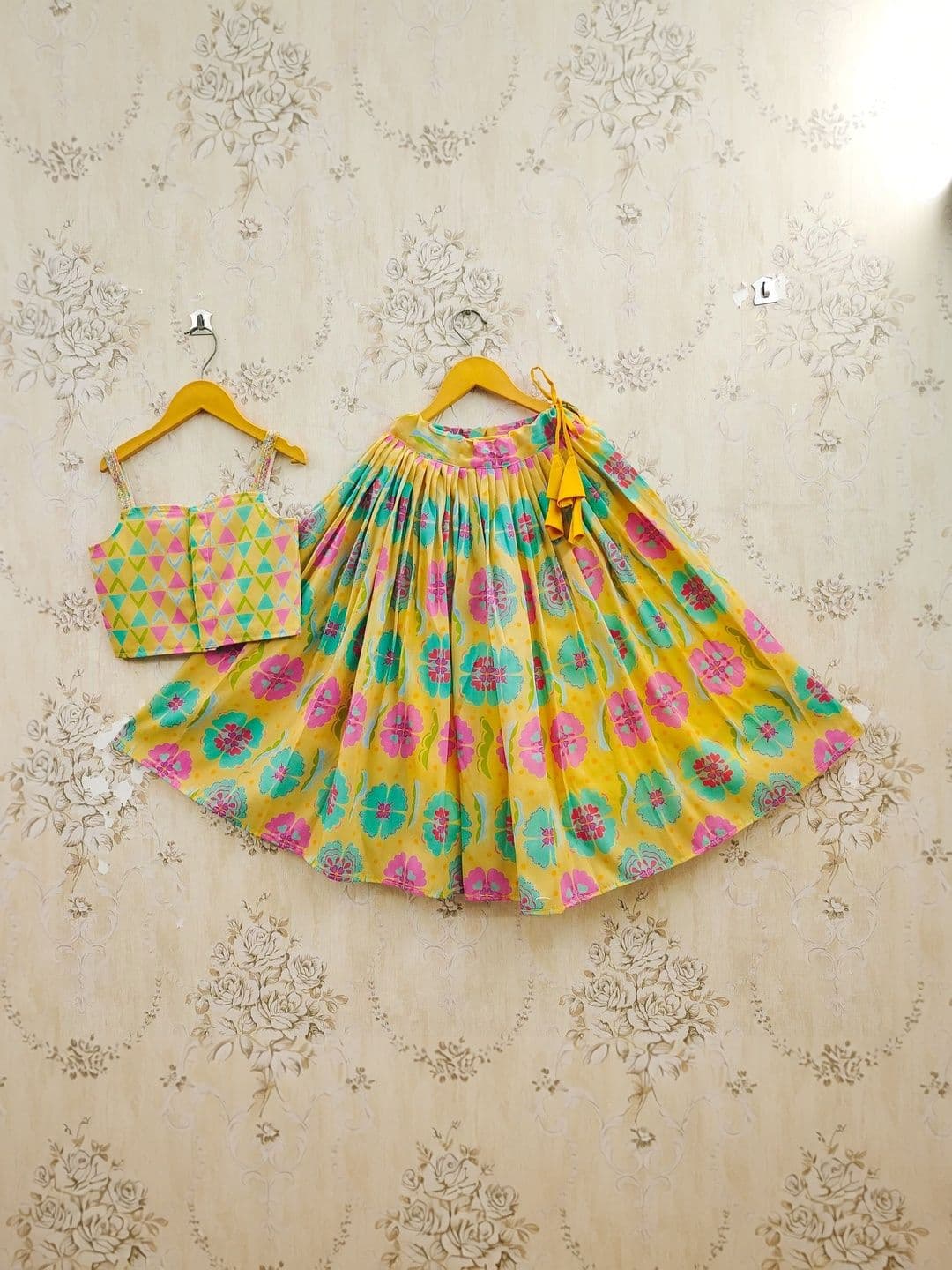 KALINI Girls Printed Ready to Wear Lehenga & thumbnail 2