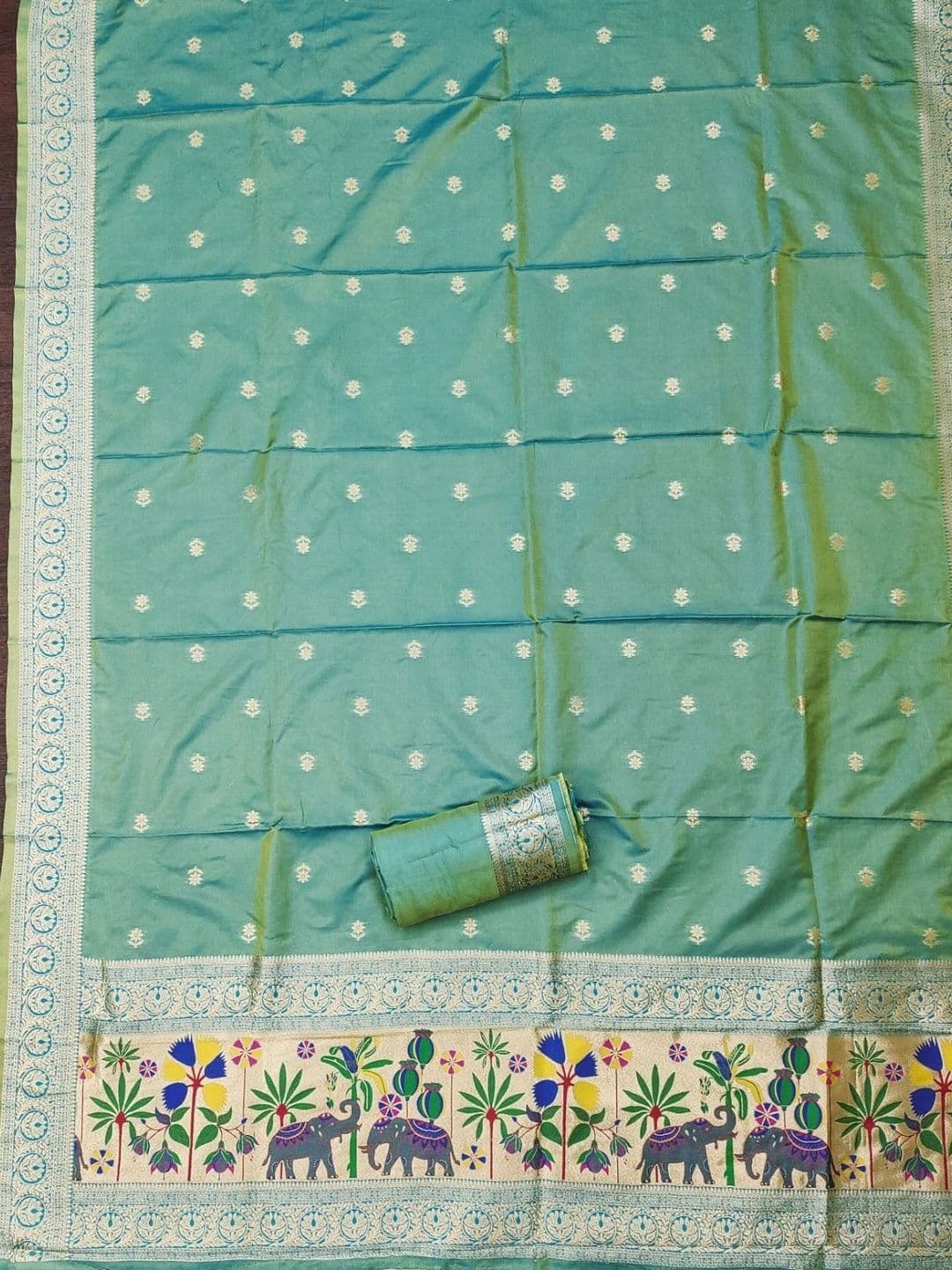 KALINI Pure Silk Unstitched Dress Material thumbnail 4
