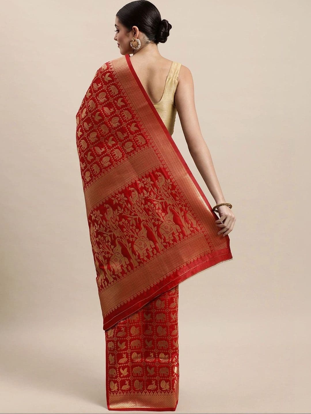 KALINI Woven Design Zari Art Silk Banarasi Saree thumbnail 4