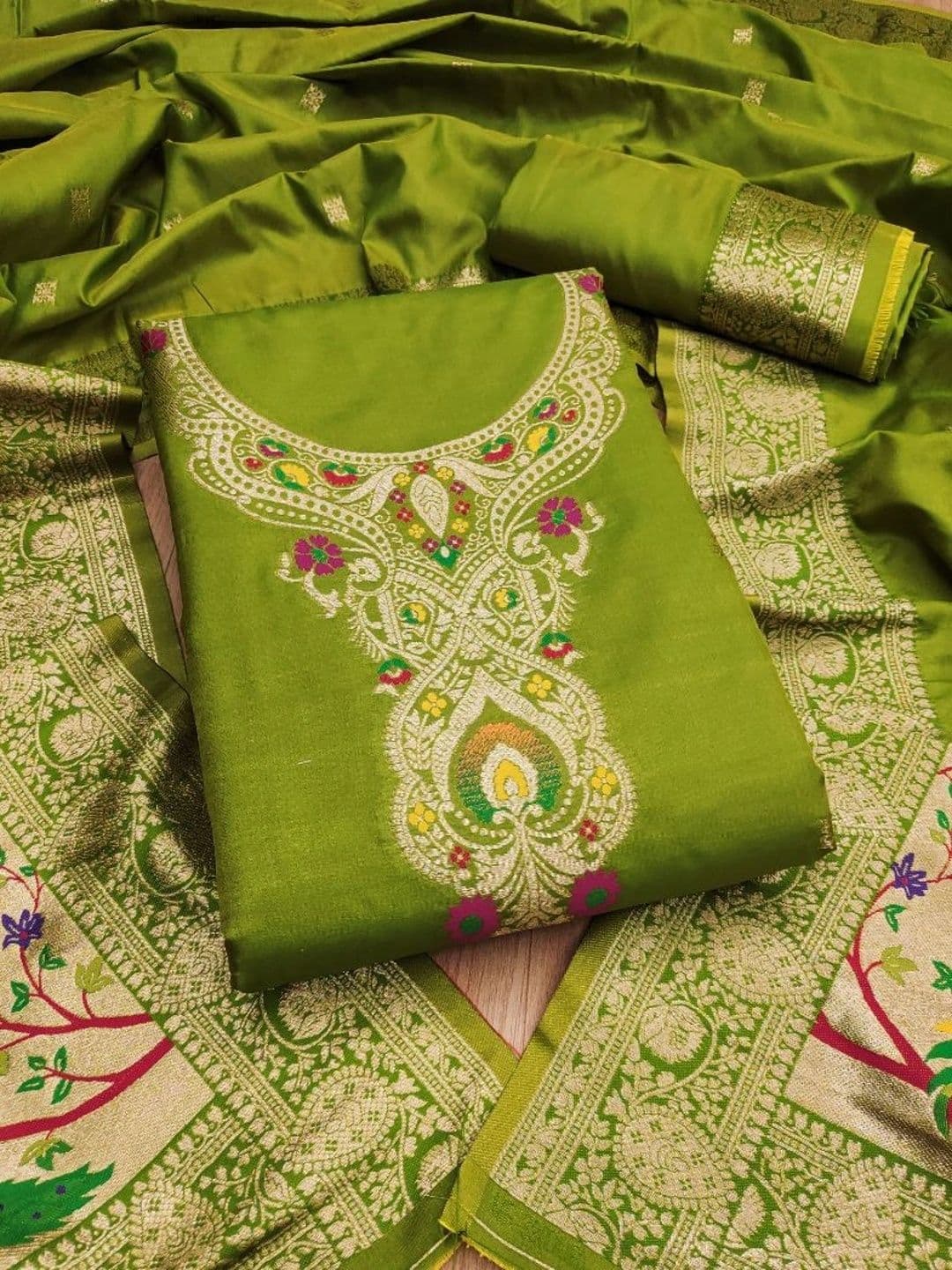 Dhaaga Ghar Pure Silk Unstitched Dress Material - view 1