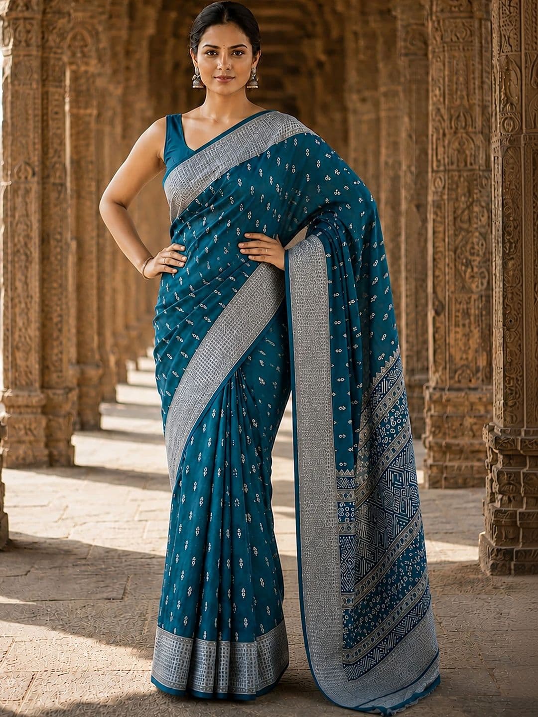 Mitera Silk Blend Designer Banarasi Saree thumbnail 2