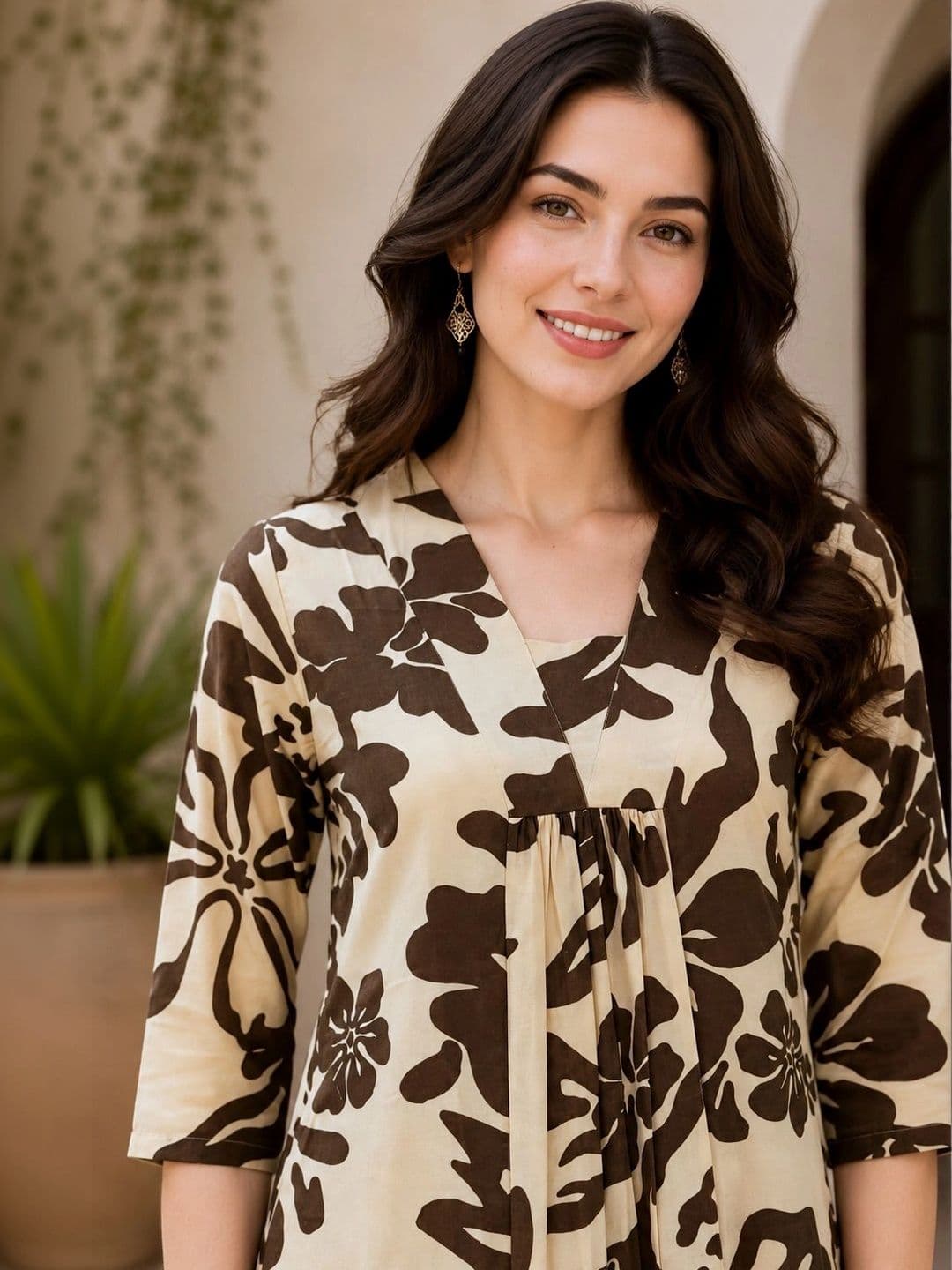 NEW ETHNIC 4 YOU Women Floral Printed Regular Kurta with Palazzos thumbnail 3
