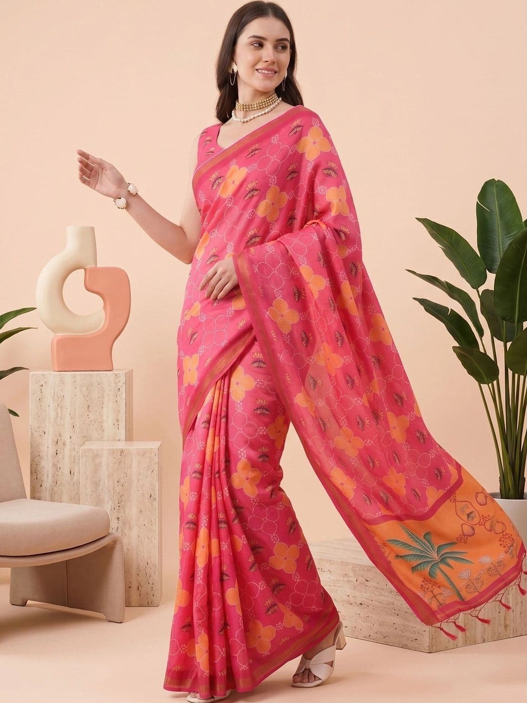elora Digital Print Saree - view 1