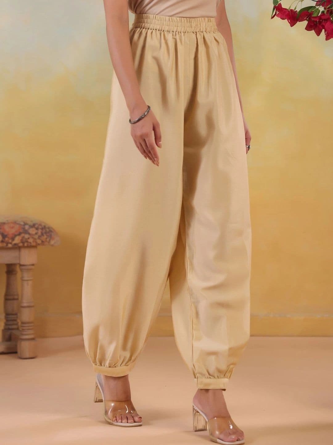 JAIPUR KURTI LUXE Women Knitted Ethnic Palazzos thumbnail 4