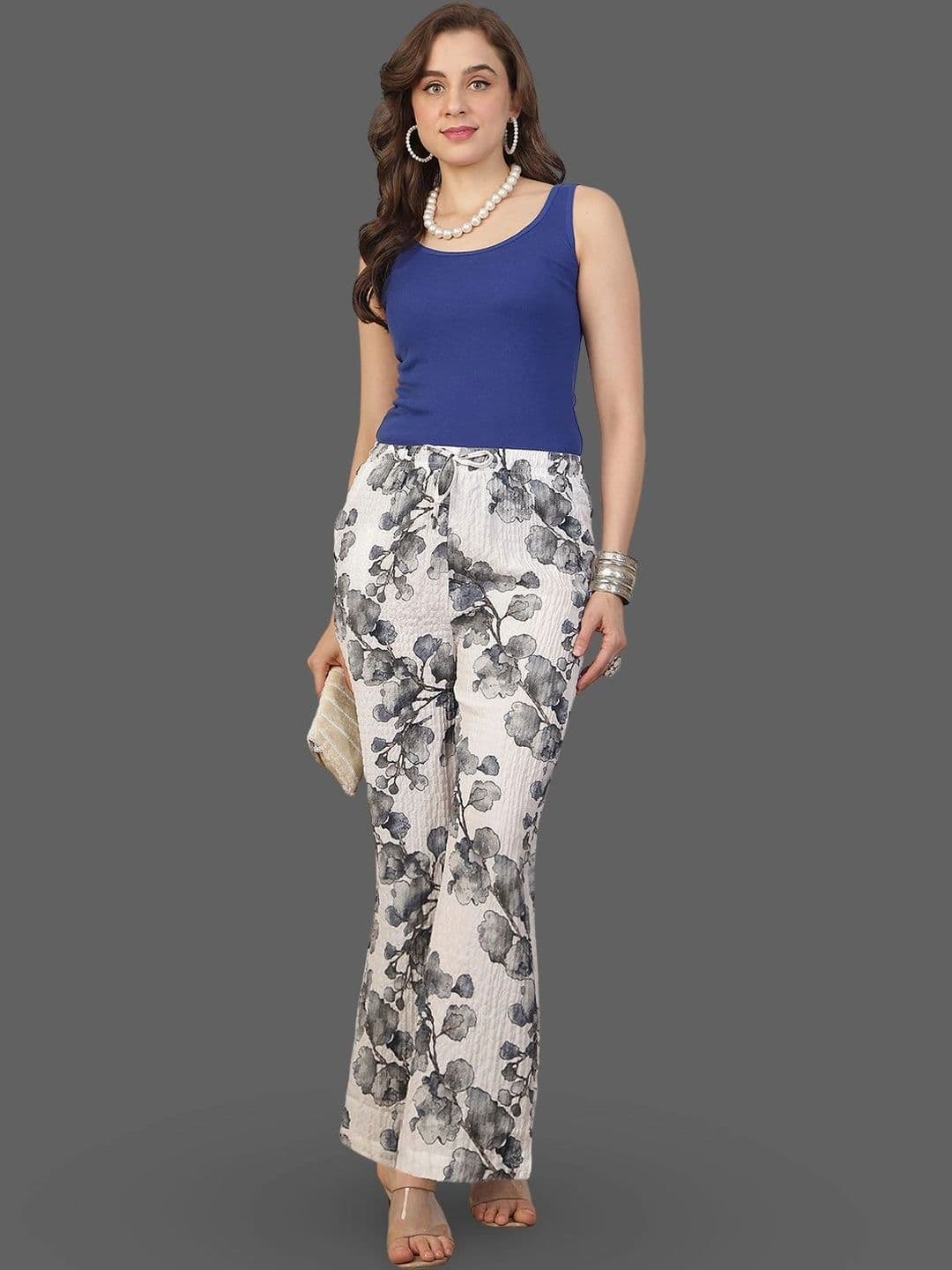 Moda Rapido X Gracit Women Floral Printed Palazzos thumbnail 6