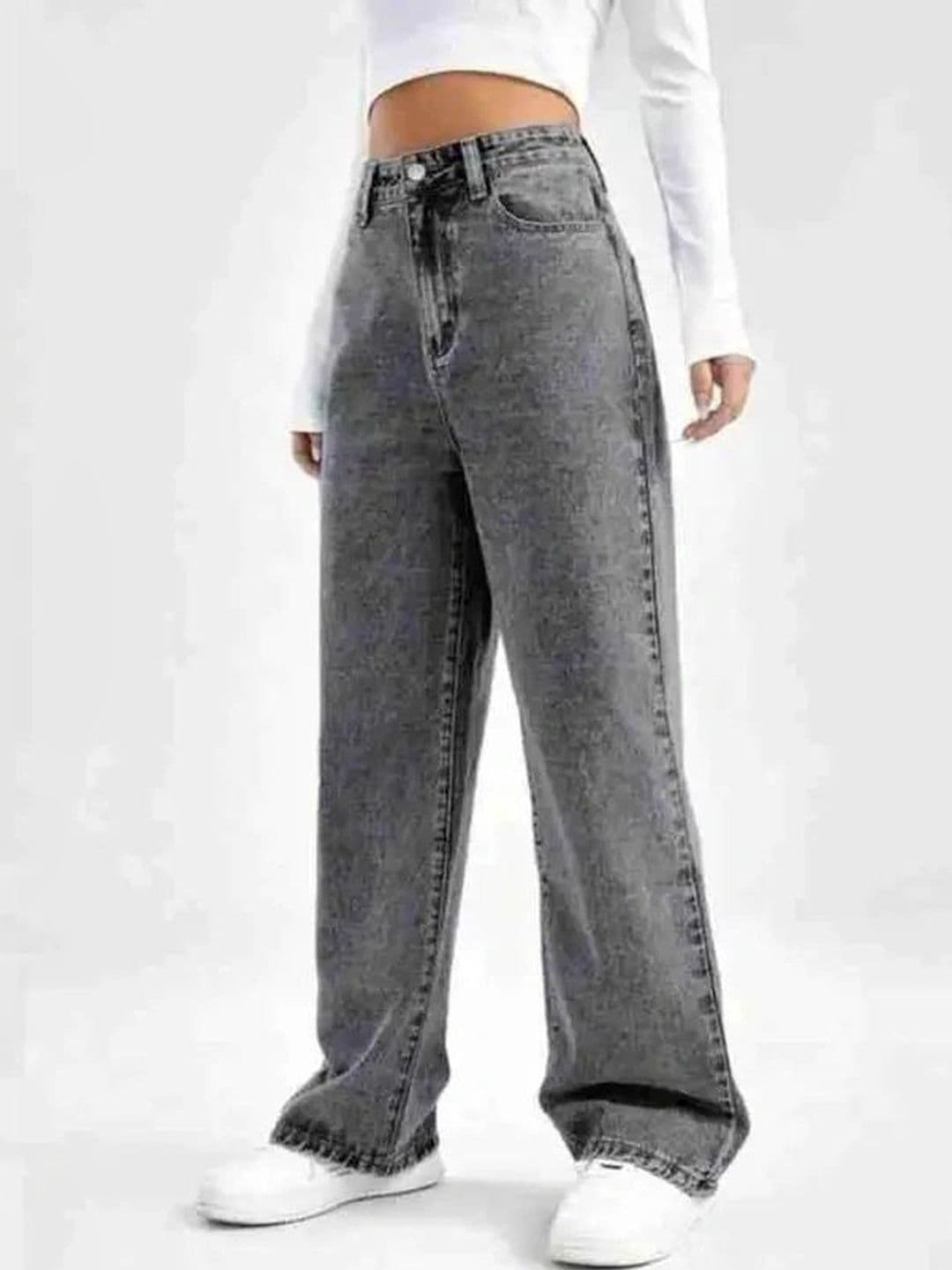 Mast & Harbour Women Comfort Wide Leg High-Rise Stretchable Jeans thumbnail 3